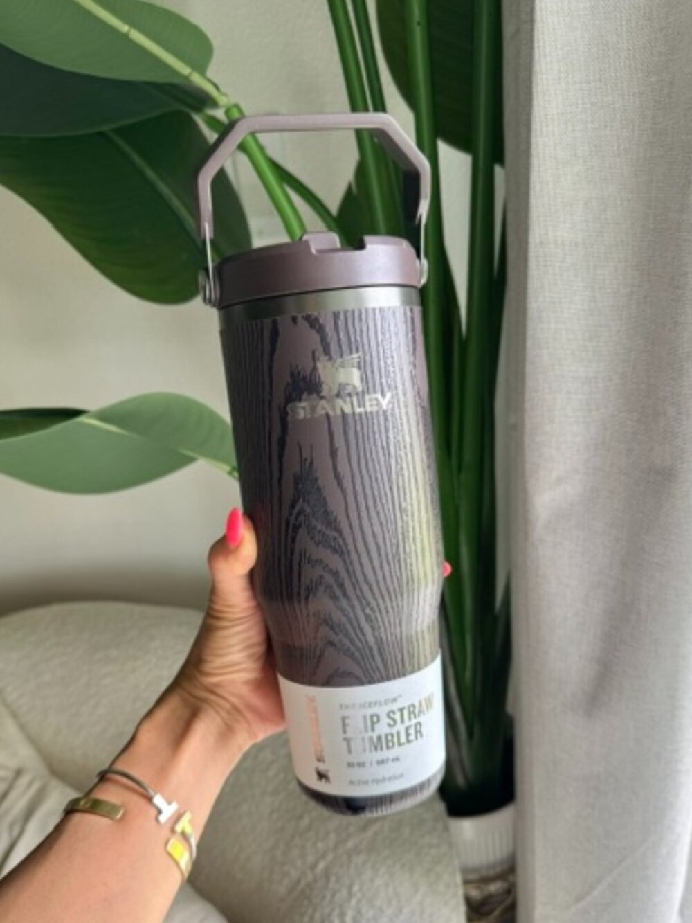 Stanley 30 oz Brown Woodgrain ProTour Flip Straw Tumbler